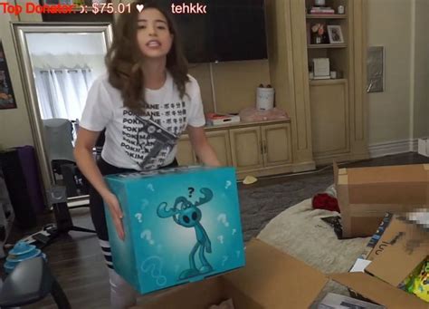 pokimane leaked|Pokimane forgets about mirror during unboxing stream.